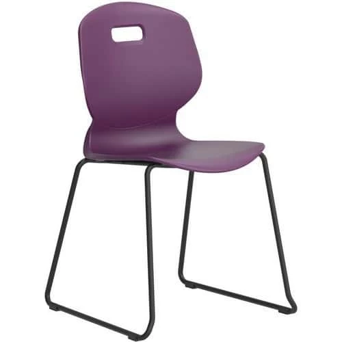 TITAN School Chair - Skid Legs - Stackable - Antimicrobial Polypropylene 2 TITAN School Chair - Skid Legs - Stackable - Antimicrobial Polypropylene - Image 2