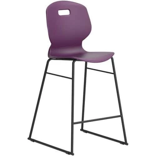 TITAN High Stool School Chair - Stackable - Antimicrobial Polypropylene 2 TITAN High Stool School Chair - Stackable - Antimicrobial Polypropylene - Image 2