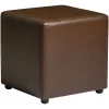 Cube Stool - Breakout/Reception - Upholstered Leather - 450mm High