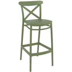 Indoor/Outdoor Bar Stool - Stackable - Recycled Plastic - 1060mm High 7 Indoor/Outdoor Bar Stool - Stackable - Recycled Plastic - 1060mm High -Avery Store AIG10989641