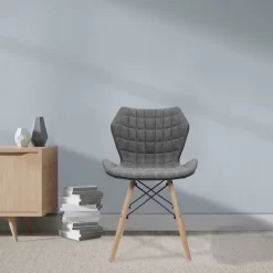 Lightweight Reception Chair - Contemporary Fabric Seat & Beech Legs