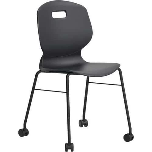 TITAN Mobile School Chair - Stackable - Antimicrobial Polypropylene - Arc 3 TITAN Mobile School Chair - Stackable - Antimicrobial Polypropylene - Arc - Image 3