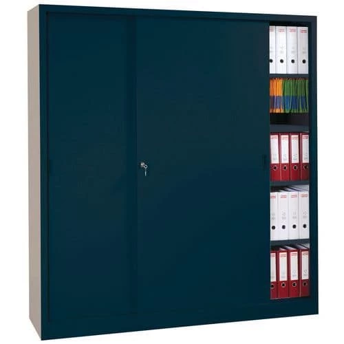 Self-assembly Cabinet With Sliding Doors - Tall - Width 160 cm - Manutan 1 Self-assembly Cabinet With Sliding Doors - Tall - Width 160 cm - Manutan