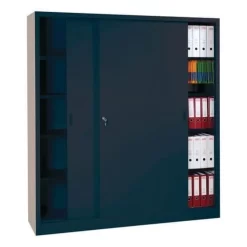 Self-assembly Cabinet With Sliding Doors - Tall - Width 160 cm - Manutan 12 Self-assembly Cabinet With Sliding Doors - Tall - Width 160 cm - Manutan -Avery Store AIG2037622