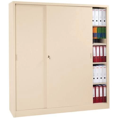 Self-assembly Cabinet With Sliding Doors - Tall - Width 160 cm - Manutan 2 Self-assembly Cabinet With Sliding Doors - Tall - Width 160 cm - Manutan - Image 2