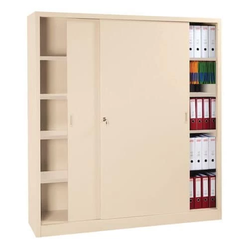Self-assembly Cabinet With Sliding Doors - Tall - Width 160 cm - Manutan 4 Self-assembly Cabinet With Sliding Doors - Tall - Width 160 cm - Manutan - Image 4