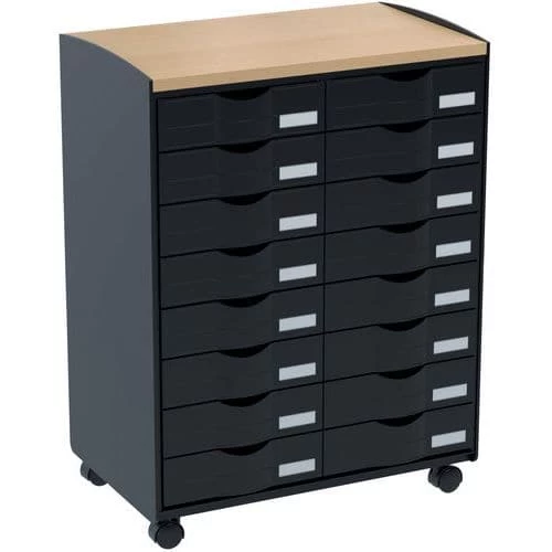 Mobile Trolley With Drawers - 16 Drawers - Paperflow 1 Mobile Trolley With Drawers - 16 Drawers - Paperflow
