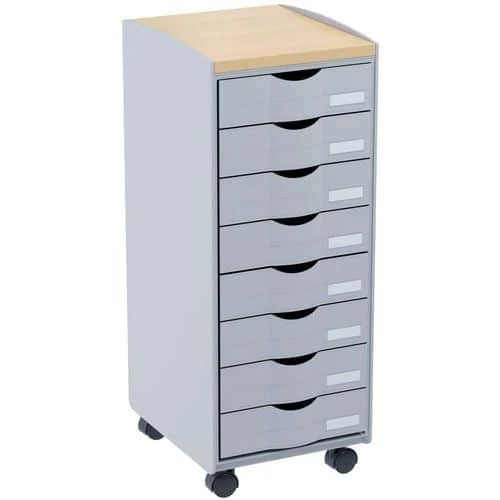 Mobile Trolley With Drawers - 8 Drawers - Paperflow 2 Mobile Trolley With Drawers - 8 Drawers - Paperflow - Image 2
