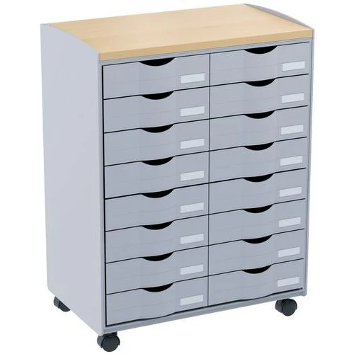 Mobile Trolley With Drawers - 16 Drawers - Paperflow 2 Mobile Trolley With Drawers - 16 Drawers - Paperflow - Image 2