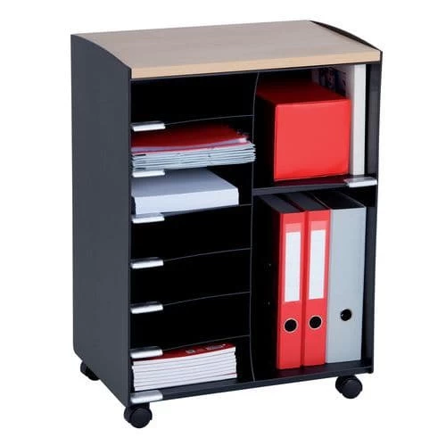 Mobile Compartment Trolley - 9 Compartments - Paperflow 2 Mobile Compartment Trolley - 9 Compartments - Paperflow - Image 2