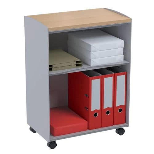Mobile Compartment Trolley- 2 Compartments - Paperflow 2 Mobile Compartment Trolley- 2 Compartments - Paperflow - Image 2