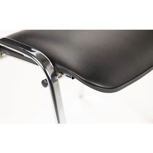 Visitor Chair - Vinyl - Stackable Chrome Frame - Humphreys Manutan 4 Visitor Chair - Vinyl - Stackable Chrome Frame - Humphreys Manutan - Image 4
