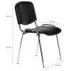 Visitor Chair - Vinyl - Stackable Chrome Frame - Humphreys Manutan
