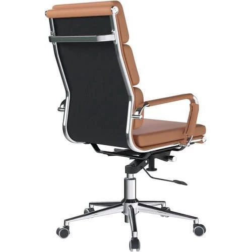 Ergonomic Office Armchair - Chrome & Bonded Leather - Eliza Tinsley 1 Ergonomic Office Armchair - Chrome & Bonded Leather - Eliza Tinsley