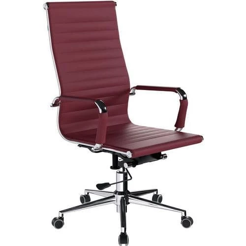 Ergonomic Office Armchair - Bonded Leather & Chrome - Eliza Tinsley 1 Ergonomic Office Armchair - Bonded Leather & Chrome - Eliza Tinsley