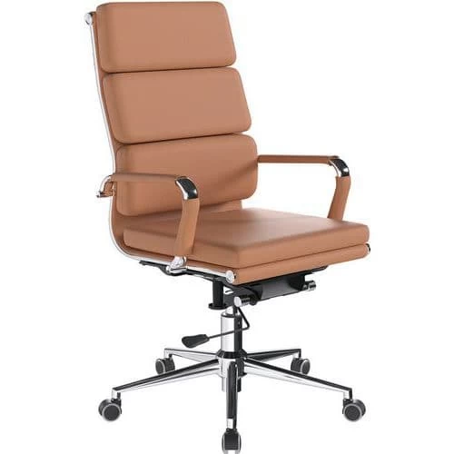 Ergonomic Office Armchair - Chrome & Bonded Leather - Eliza Tinsley 2 Ergonomic Office Armchair - Chrome & Bonded Leather - Eliza Tinsley - Image 2