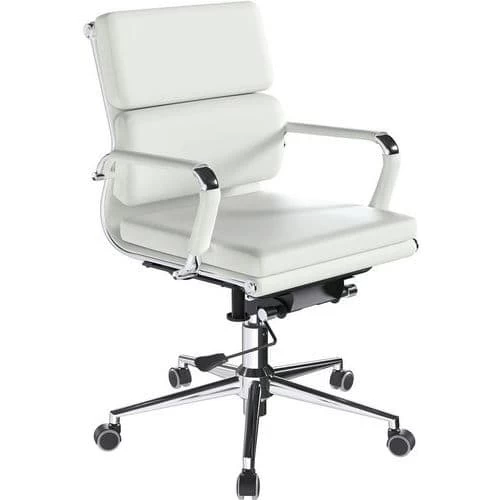 Ergonomic Office Armchair - Chrome & Bonded Leather - Eliza Tinsley 5 Ergonomic Office Armchair - Chrome & Bonded Leather - Eliza Tinsley - Image 5