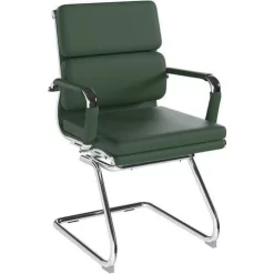 Cantilever Office Armchair - Chrome & Bonded Leather - Eliza Tinsley -Avery Store AIG22118666