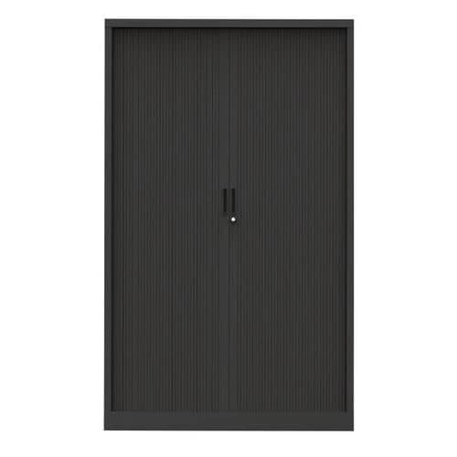 Tambour Door Cupboard - Without Top Working Surface - Anthracite 1 Tambour Door Cupboard - Without Top Working Surface - Anthracite