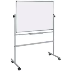 Bi-Office Portable Revolving Whiteboard - Enamelled And Double-sided