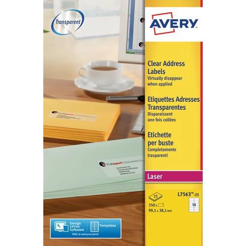 Avery Transparent Laser Labels 1 Avery Transparent Laser Labels