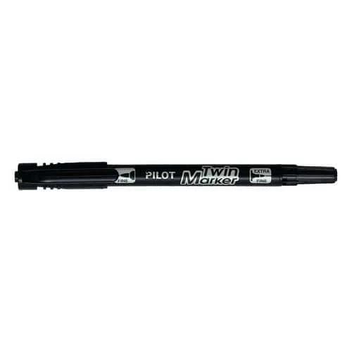 Pilot Twin Marker Permanent Marker - 2 Extra-fine/fine Tips 1 Pilot Twin Marker Permanent Marker - 2 Extra-fine/fine Tips