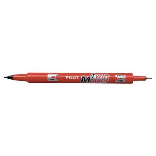 Pilot Twin Marker Permanent Marker - 2 Extra-fine/fine Tips 2 Pilot Twin Marker Permanent Marker - 2 Extra-fine/fine Tips - Image 2
