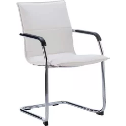 Stackable Cantilever Chair - Office/Meeting Room - Faux Leather & Arms