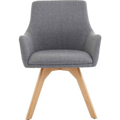 Modern Armchair - Grey Fabric & Wooden Legs - Reception & Break Rooms 1 Modern Armchair - Grey Fabric & Wooden Legs - Reception & Break Rooms