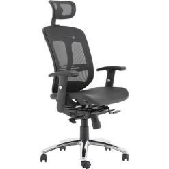 Black Executive Chair - High Mesh Back - Ergonomic Adjustable Arms