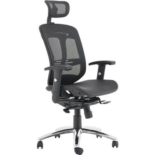 Black Executive Chair - High Mesh Back - Ergonomic Adjustable Arms 1 Black Executive Chair - High Mesh Back - Ergonomic Adjustable Arms