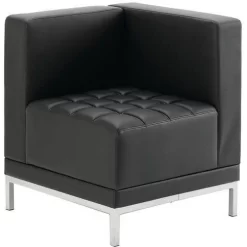 Black Modular Sofa - Soft Bonded Leather - Reception/Breakout Areas 5 Black Modular Sofa - Soft Bonded Leather - Reception/Breakout Areas -Avery Store AIG27308373