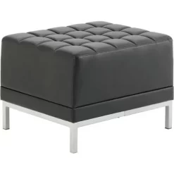 Black Modular Sofa - Soft Bonded Leather - Reception/Breakout Areas