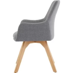 Modern Armchair - Grey Fabric & Wooden Legs - Reception & Break Rooms 7 Modern Armchair - Grey Fabric & Wooden Legs - Reception & Break Rooms -Avery Store AIG27320788
