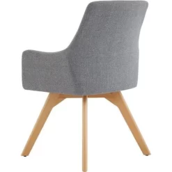 Modern Armchair - Grey Fabric & Wooden Legs - Reception & Break Rooms 8 Modern Armchair - Grey Fabric & Wooden Legs - Reception & Break Rooms -Avery Store AIG27321080