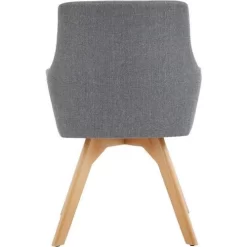 Modern Armchair - Grey Fabric & Wooden Legs - Reception & Break Rooms 9 Modern Armchair - Grey Fabric & Wooden Legs - Reception & Break Rooms -Avery Store AIG27321085