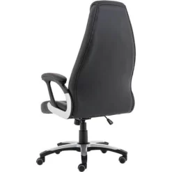 Deep Executive Chair - Ergonomic Black Faux Leather - High Back -Avery Store AIG27321108