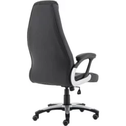 Deep Executive Chair - Ergonomic Black Faux Leather - High Back -Avery Store AIG27321112