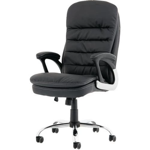 Black Executive Chair - PU & Faux Leather - High Back - Ontario 2 Black Executive Chair - PU & Faux Leather - High Back - Ontario - Image 2