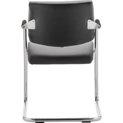Cantilever Chair - Boardroom/Meeting Room - Black Faux Leather & Arms -Avery Store AIG27321220