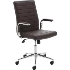 Executive Chair - Ergonomic High Back - Faux Leather - Boomerang Arms -Avery Store AIG28305062