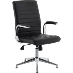 Executive Chair - Ergonomic High Back - Faux Leather - Boomerang Arms -Avery Store AIG28305618