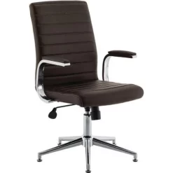 Executive Chair - Ergonomic High Back - Faux Leather - Boomerang Arms -Avery Store AIG28305821