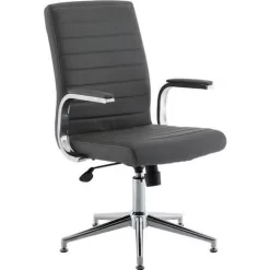 Executive Chair - Ergonomic High Back - Faux Leather - Boomerang Arms -Avery Store AIG28305822