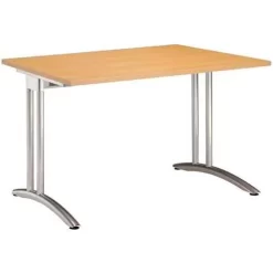 Miro Straight Desk - Fixed Feet - Beech -Avery Store AIG295863