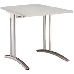 Miro Straight Desk - Fixed Feet - Light Grey