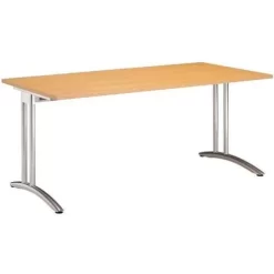 Miro Straight Desk - Fixed Feet - Beech -Avery Store AIG295869