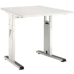 Minos Straight Desk - Adjustable Feet - Light Grey