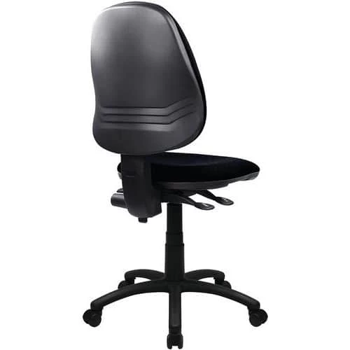 Black Operator Chair - Medium Back - Fabric Seat & Back - Twin Lever 2 Black Operator Chair - Medium Back - Fabric Seat & Back - Twin Lever - Image 2