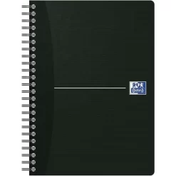 Office Wire-bound Notebook 148x210 180 Pages 90Ā g 5x5 Sq. Black - Oxford